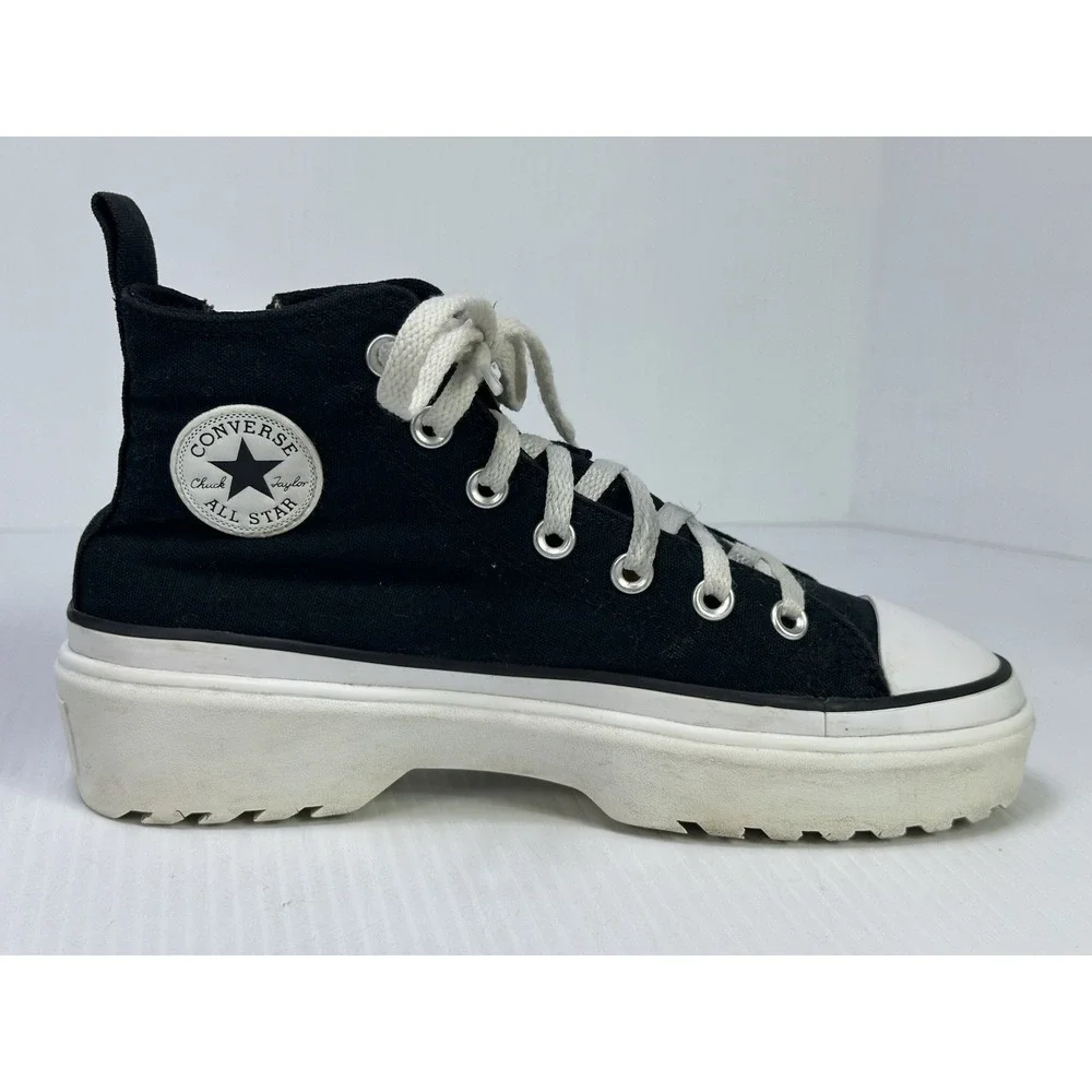 CONVERSE Big Kids Chuck Taylor All Star Lugged Lift Black Zipper A03011C SZ 5